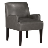 OSP Home Furnishings MST55-PD26 Main Street Guest Chair in Pewter Faux leather